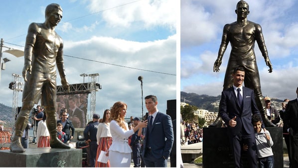 The statue of Cristiano Ronaldo