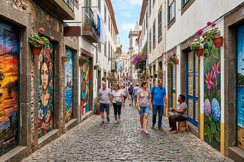 Urban Art in Funchal: The Painted Doors of the Old Town in Madeira Guide Painted Doors