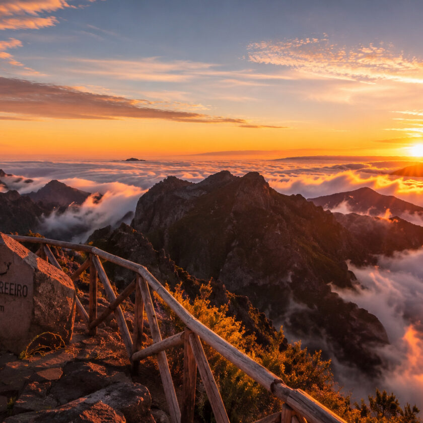 Sunrise at Pico do Arieiro: The Spectacle Above the Clouds in Madeira in Madeira Locations Sunrise at Pico do Arieiro